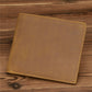 Leather Hand-stitched Short Wallet Crazy Horse Leather Cowhide Retro - Crazy Horse Wallet for Stylish Cows and Humans