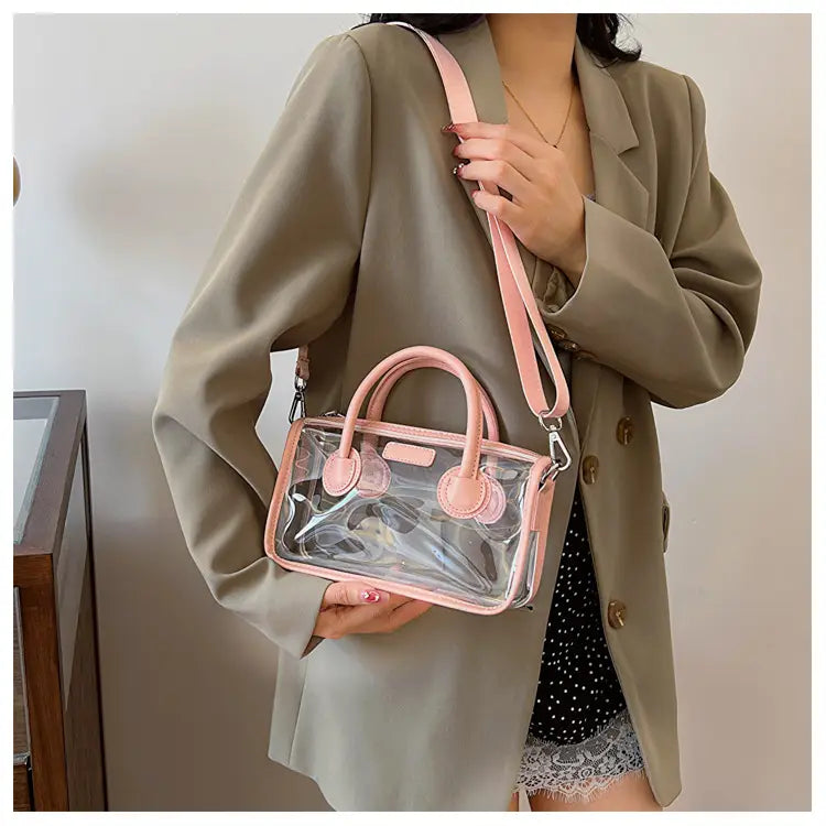 Liten plastreisekoffer Skulderveske for kvinner barn håndbagasje 23cm