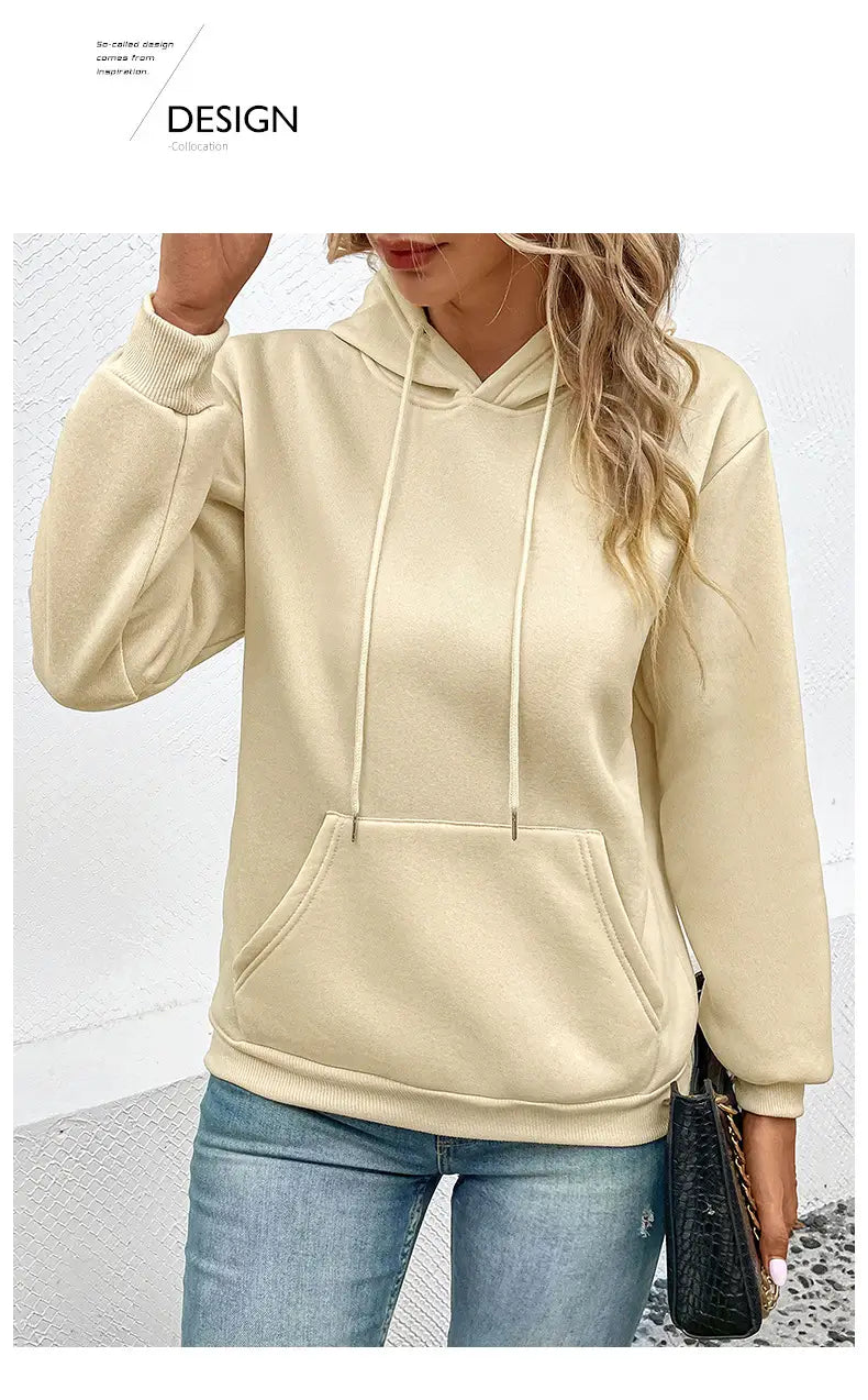 Japanese Korean Casual Pullover Sweatshirt with Pockets Polyester Unisex