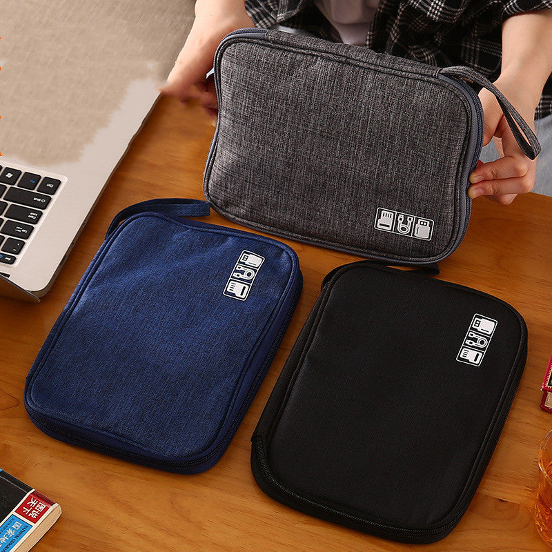 Digital Accessories Storage Bag Portable Double-layer Protective Case - Tame Your Cables with This Stylish Storage Bag