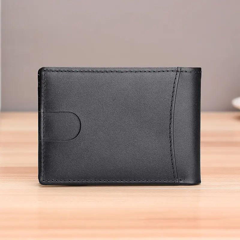 Leather Head Layer Cow Wallet with Anti-Theft and Multi-Function Features