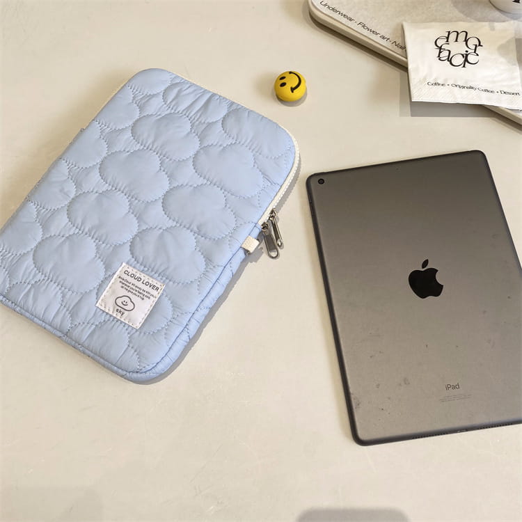 Mânecă de laptop alb și albastru pentru femei pentru calculatoare de 11 până la 15,6 inci