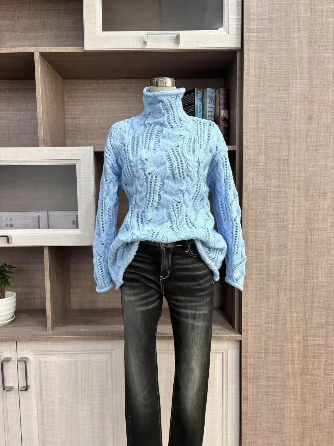 3D mintázatú gyapjúkeverék pulóver pulóver több színű és méretű nők számára