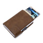 Crazy Horse Leather Aluminum Card Case Wallet - Crazy Horse Leather Wallet for Classy Card Connoisseurs