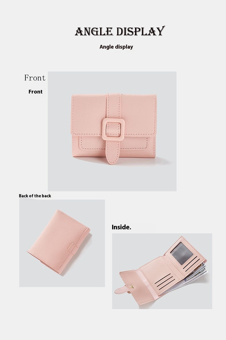 Purse Short Solid Color Card Holder Spring Women’s High Sense - Purse Short Card Holder for Chic Chaos Management