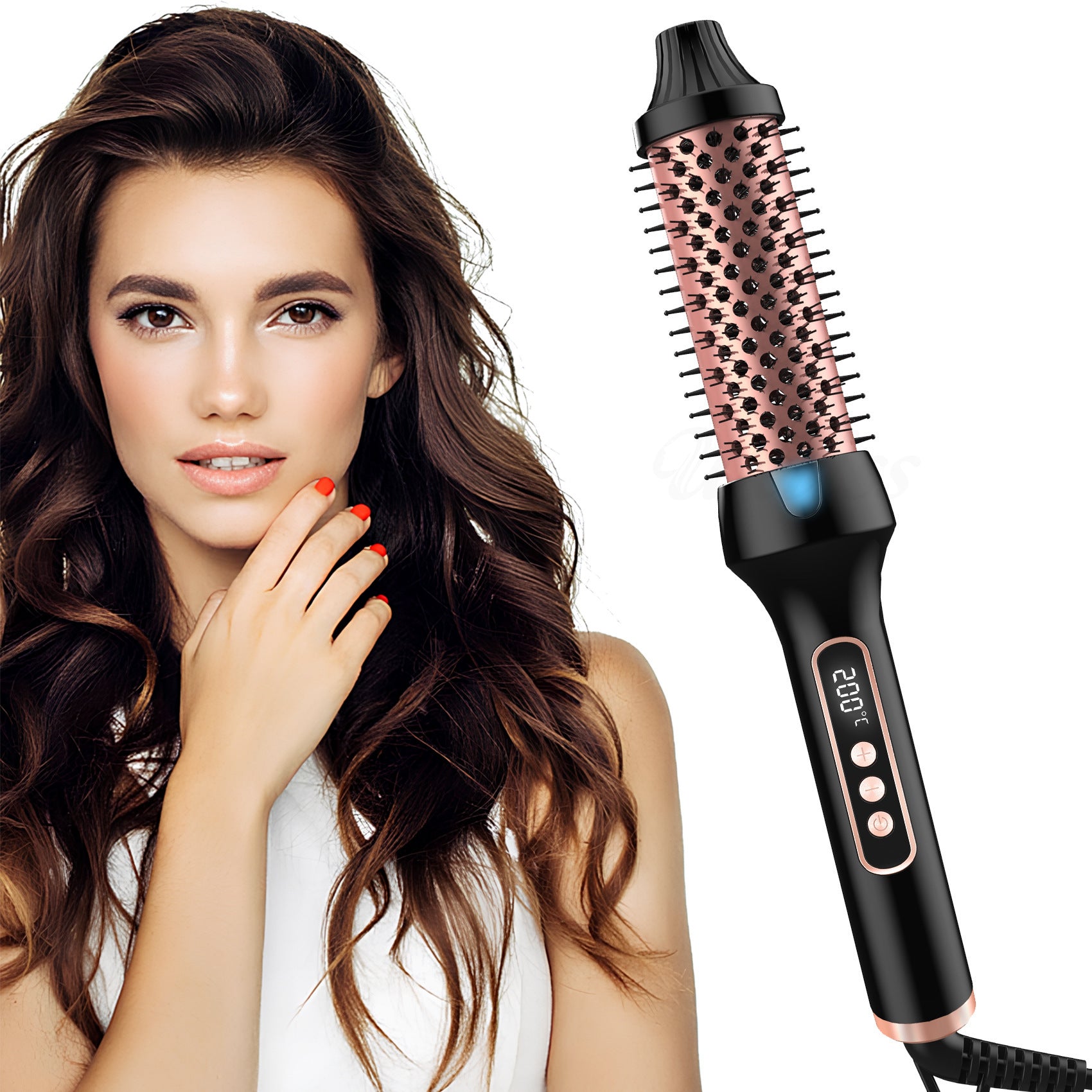 Roller Comb Does Not Hurt Hair Anion Straight Curling Or Straightening Double PTC Heater