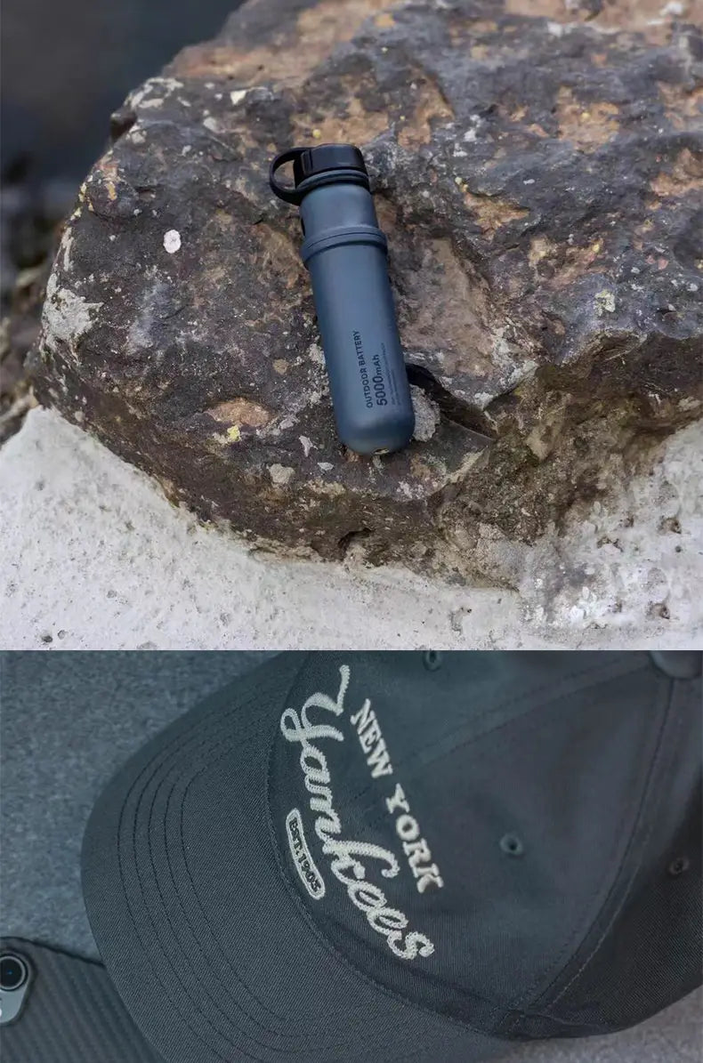 Rechargeable 5000mAh Power Bank with USB-C USB-A Outdoor Lighting for Camping