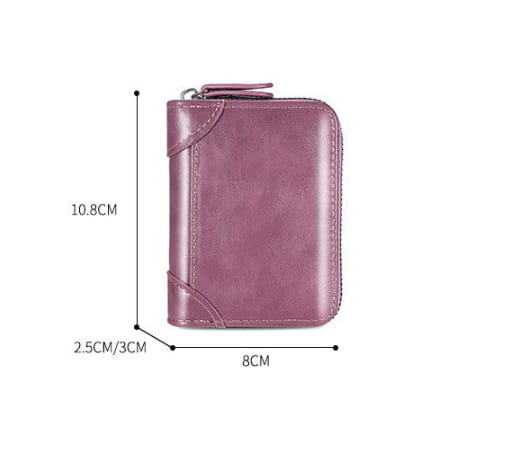 Tumepruun nahkkaart rahakott ID -hoidiku ja naistele hoiuruumiga