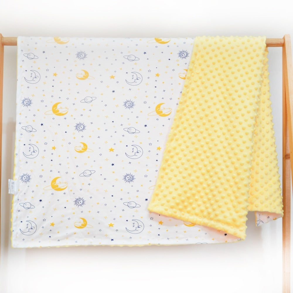 Children’s Printed Simple Casual Pure Cotton Blanket - Cozy Double-Sided Velvet Blanket for Tiny Dreamers