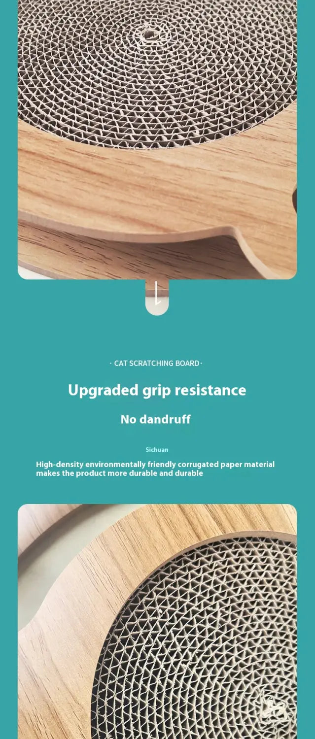 Kassi kriimustuslaud käekellaga gofreeritud papist kriimustuspadjaga