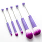 Beaded Makeup Brush Set with Metal Handles for Suit Tools - Teleplus beaded makeup brush handle suit tools