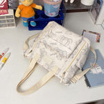 Bear Print Large Tote Bag Shoulder Crossbody Stylish Fashionable Comfortable - Fashion bear print large tote bag