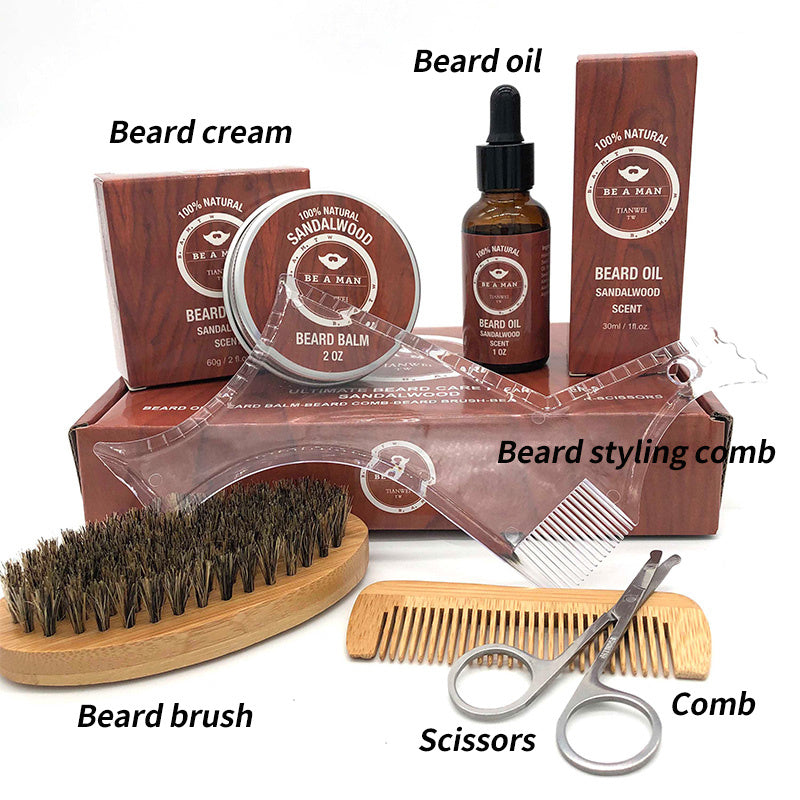 Beard care set Beard oil and beard cream - Beard Care Set Gift Box for Happy Beards Everywhere