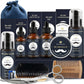 Beard Care Set with Micro Needle Roller Balsam and Pogonotomy Scissors - Teleplus care roller beard balsam brush