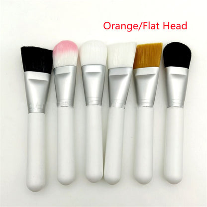 Matt Silver Orange Facial Mask Brush for Blending Tartaric Acid Treatments - Blend Away with the Large Body Fun mask