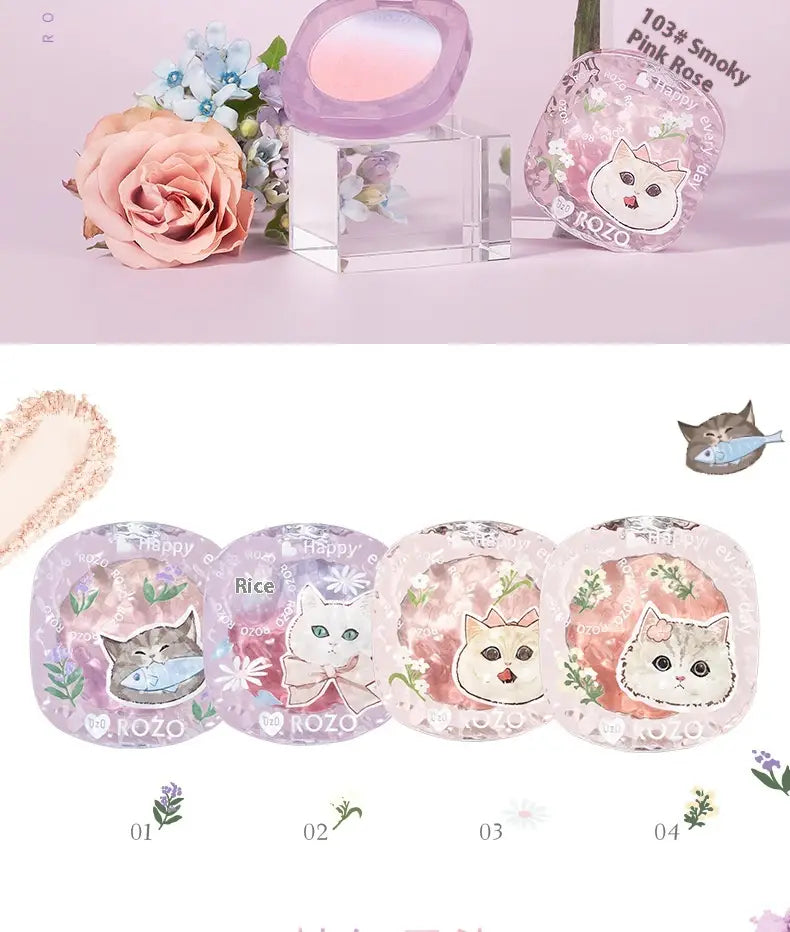 Blusher Plate x1pc with Brush for Oily Dry Sensitive and Mixed Skin Types