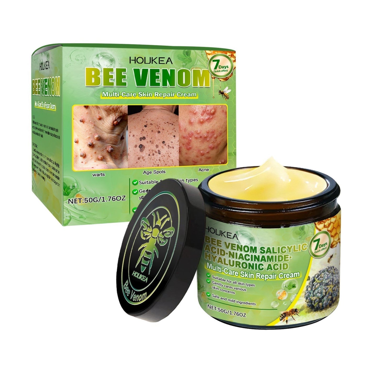 Bee Venom and Mint Soothing Cream for Face Hydration Skin Repair - Teleplus bee venom