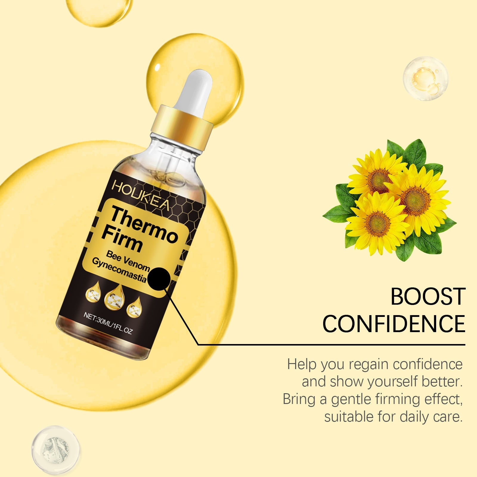 Bee Venom Chest Contour Massage Oil for Improving 30ml - chest contour massage improve bee venom