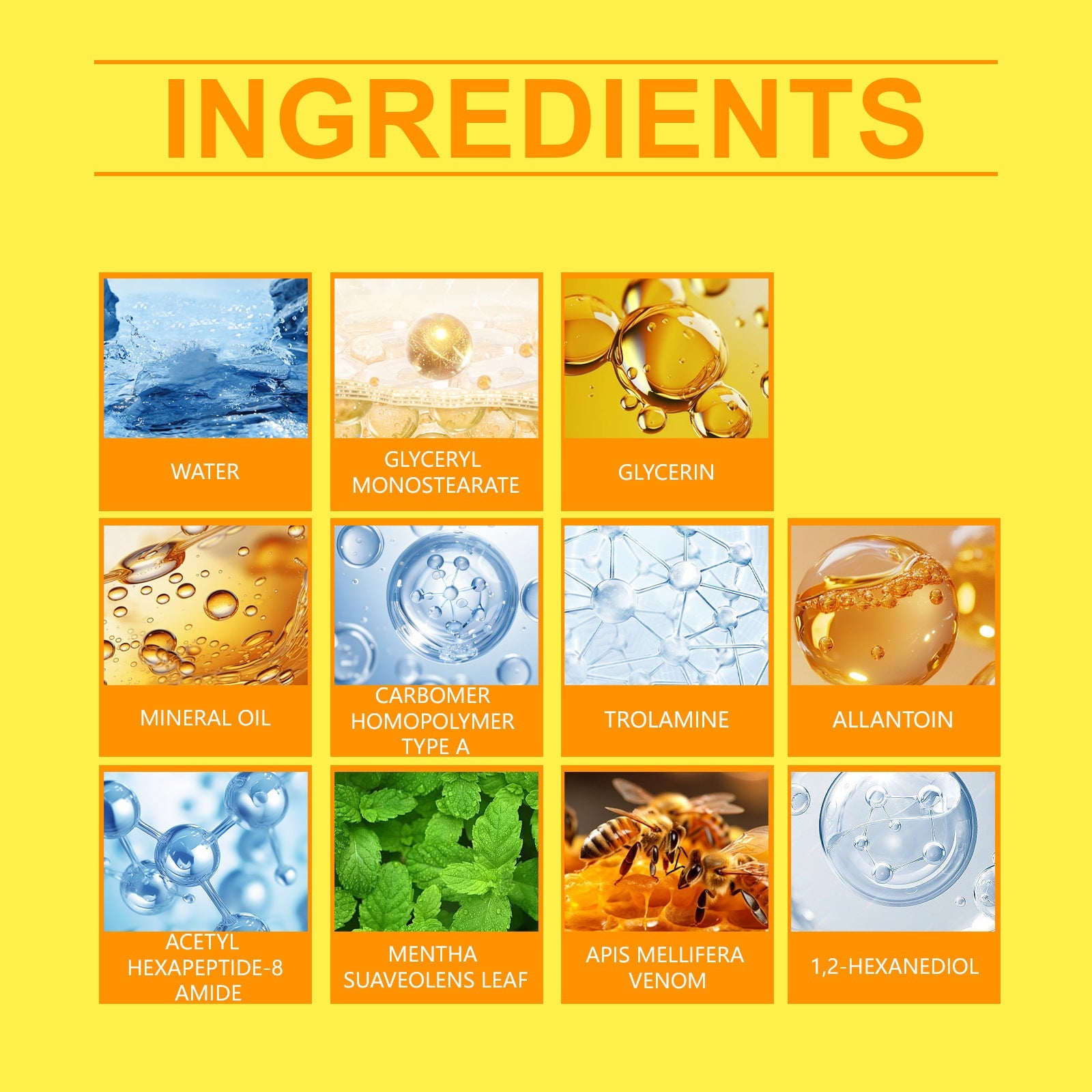 Bee Venom Face Cream with Mint Leaves and Acetyl Hexapeptide-8 Moisturizer - by Teleplus mint leaves bee venom acetyl