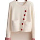Beige Crochet Flower Cardigan Long Sleeve Viscose Knit Sweater Women