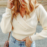 Beige Knit Sweater Women’s Pullover Soft Viscose Blend Plus Size S-3XL - Womens Teleplus