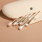 Beige Makeup Brush with Synthetic Fluff for Soft Precise Application - beige makeup brushes synthetic fluff beauty