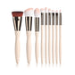 Beige Makeup Brush with Synthetic Fluff for Soft Precise Application - beige makeup brushes synthetic fluff beauty
