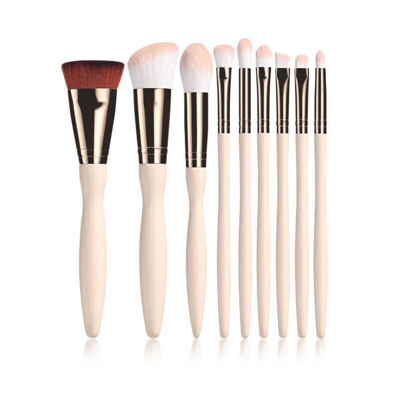Beige Makeup Brush with Synthetic Fluff for Soft Precise Application - beige makeup brushes synthetic fluff beauty