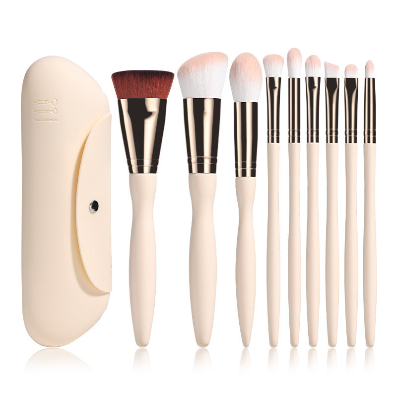 Beige Makeup Brush with Synthetic Fluff for Soft Precise Application - beige makeup brushes synthetic fluff beauty