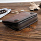 Men’s High-end Short Wallet Buckle Top Layer Cowhide - Cowhide Wallet That’s Short on Size Big on Style