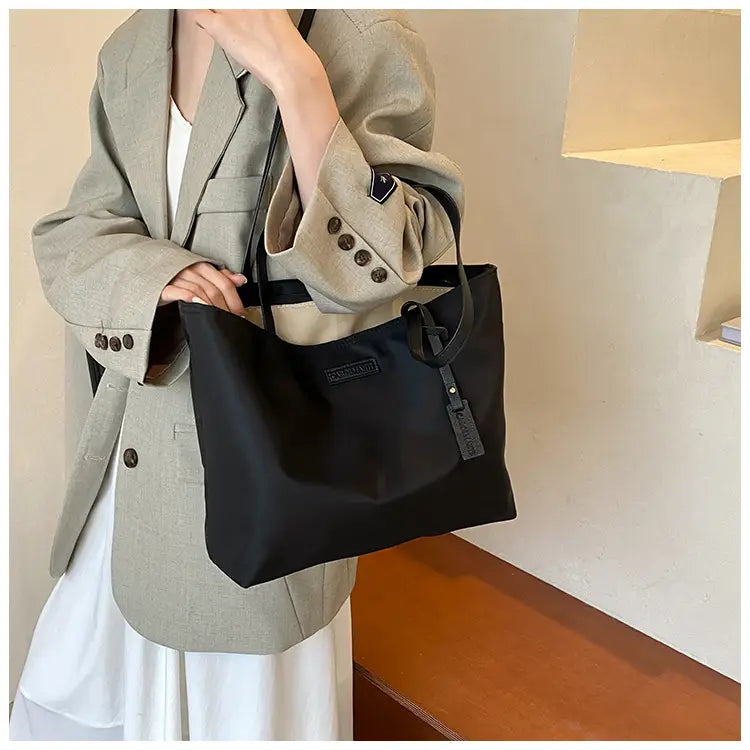 Sac à bandoulière de voyage en tissu Oxford avec poches à fermeture éclair et support de téléphone portable