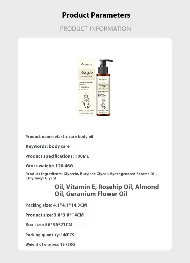 Hydrating Body Treatment Oil 100ML for All Skin Types Moisturizing Care