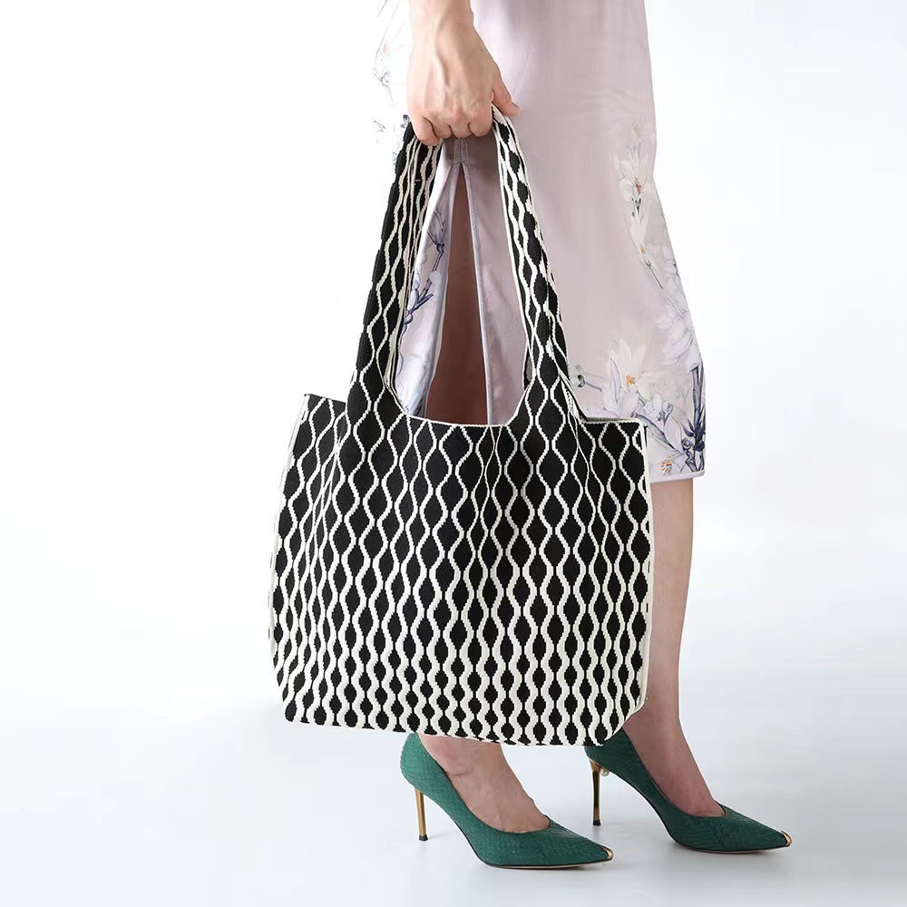 Big Wave Flying Woven Bag with Geometric and Pattern Collection - Teleplus big wave flying woven bag