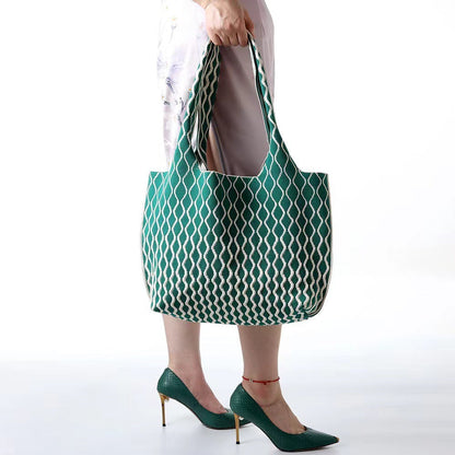 Big Wave Flying Woven Bag with Geometric and Pattern Collection - Teleplus big wave flying woven bag