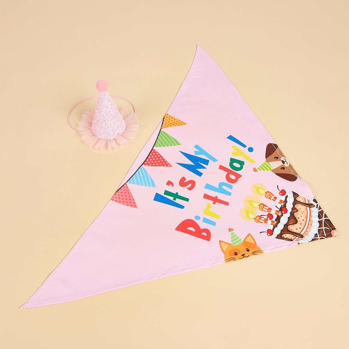 Birthday Hat and Triangle Loose-Leaf Binder Set for Dogs Pets - triangle loose-leaf binder birthday hat