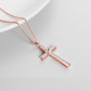 Birthstone Rose Gold Plated Cross Necklace for Women Jewelry Gifts - Sparkle with Birthstone Rose Gold Plated Cross