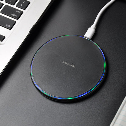 Black 10W Wireless Charger Round with Micro USB Lithium Battery - Zap Your Device Our Fun wireless charger round