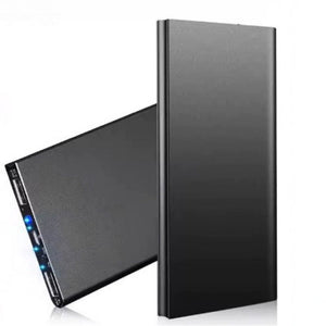 Black Alloy Power Bank 139MM x 66MM 15MM Portable Charging Device - alloy power bank portable charging device 139mm 66mm
