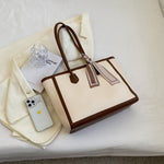 Black and Brown PU Leather Shoulder Bag with External Pocket Zipper Pouch - shoulder bag