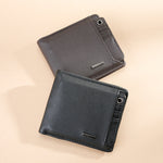 Black and Brown Short Wallet for the United States with CHF Compatibility - Men: Big Capacity Tiny Drama united states