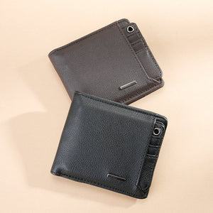 Black and Brown Short Wallet for the United States with CHF Compatibility - Men: Big Capacity Tiny Drama united states