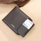 Black and Brown Short Wallet for the United States with CHF Compatibility - Men: Big Capacity Tiny Drama united states