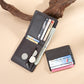 Black and Brown Short Wallet for the United States with CHF Compatibility - Men: Big Capacity Tiny Drama united states