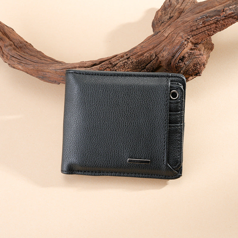 Black and Brown Short Wallet for the United States with CHF Compatibility - Men: Big Capacity Tiny Drama united states