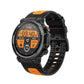 Black and Orange Strap Sports Smart Watch with Step Counting Heart Rate - Teleplus step counting strap sports smart