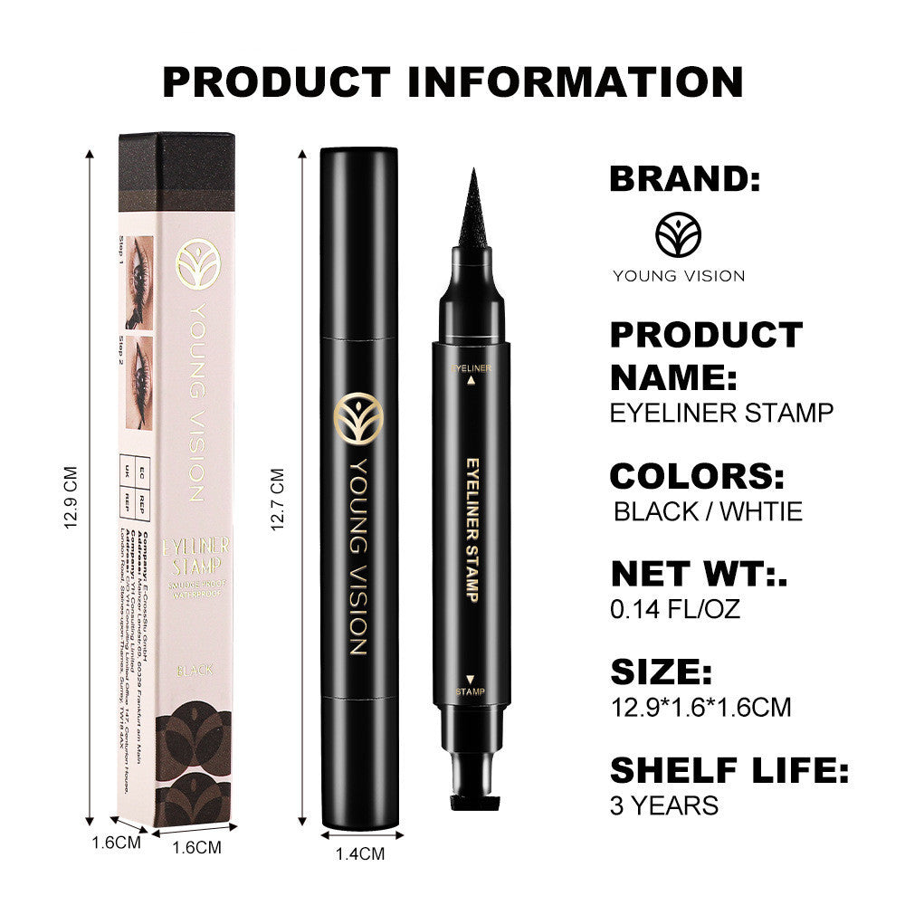 Black and White 4ml Eyeliner with Net 3-Year Shelf Life - white eyeliner 3-year shelf life