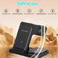 Black and White Adjustable Folding Phone Holder for iPhone 15 Charging Set - iphone15 charging set wireless charger