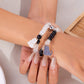 White Cat Zodiac Bracelet Set with Zinc Alloy Animals for United States Buyers - Black And Love Magnetic united states