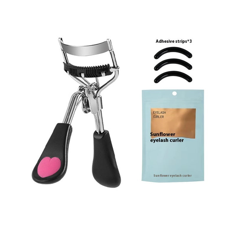 Black and White Portable Eyelash Curler with Tape Packaging Options - Teleplus portable eyelash curler novice