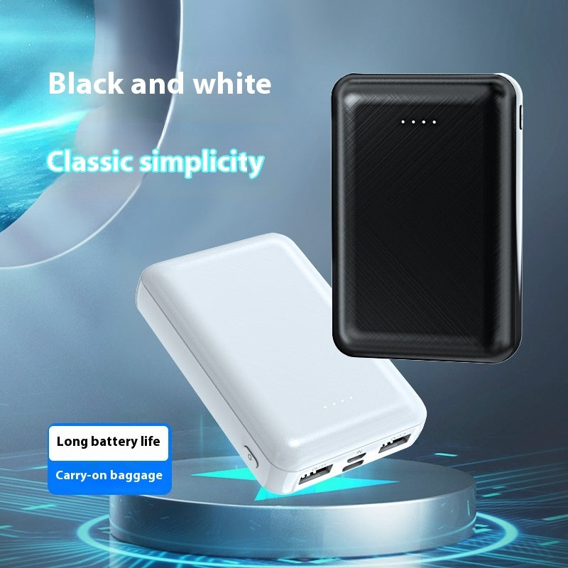 Black and White Portable Power Bank with Creative Design - Teleplus portable power bank white creative design
